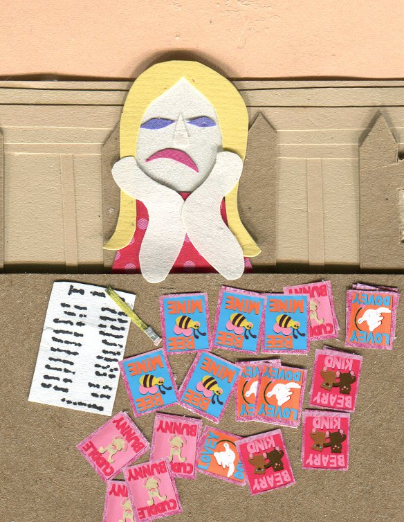 Chrissy spreads the valentine's day cards out in front of her, her heart heavy.